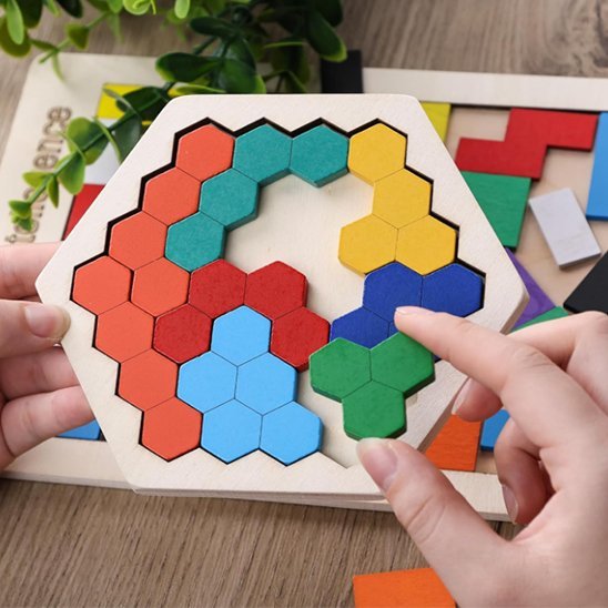 Casse tete en bois | Artisanal - Jeu Math