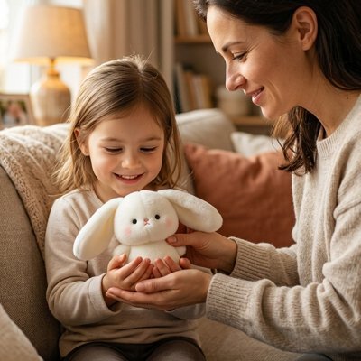 Peluche lapin | Douceur Premium - Jeu Math